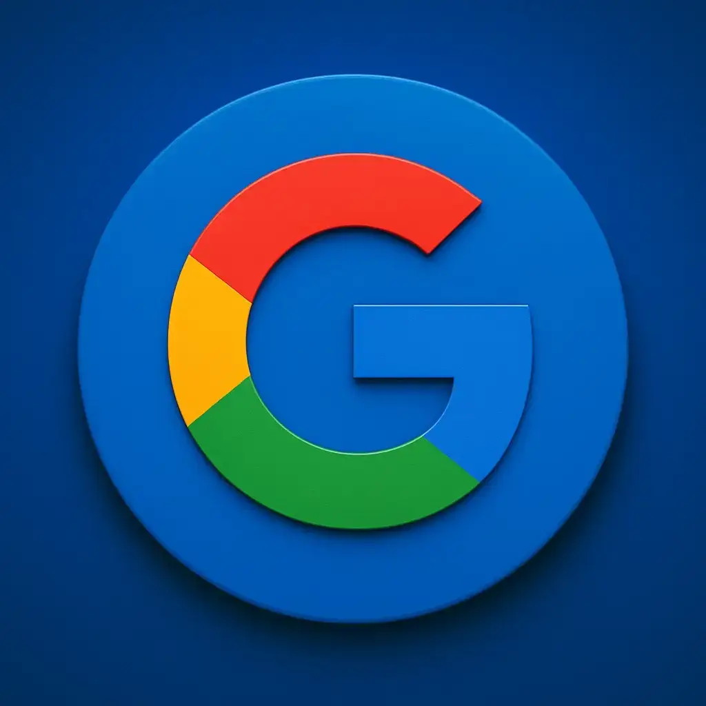 logotip google v sovremennom matovom stile